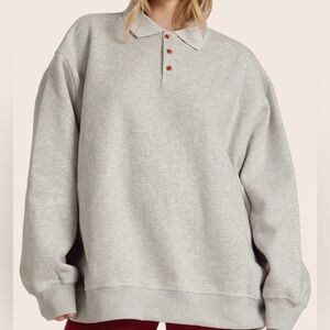 NWT PARKE SWEAT RUGBY - PARKE HEATHER GREY